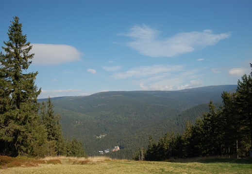 Pohled z červené sjezdovky - Čertova hora