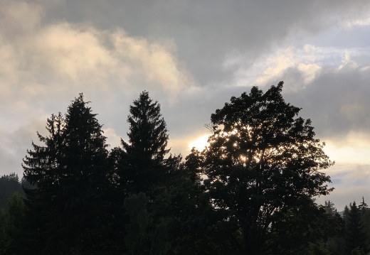 Obloha nad Harrachovem po dešti